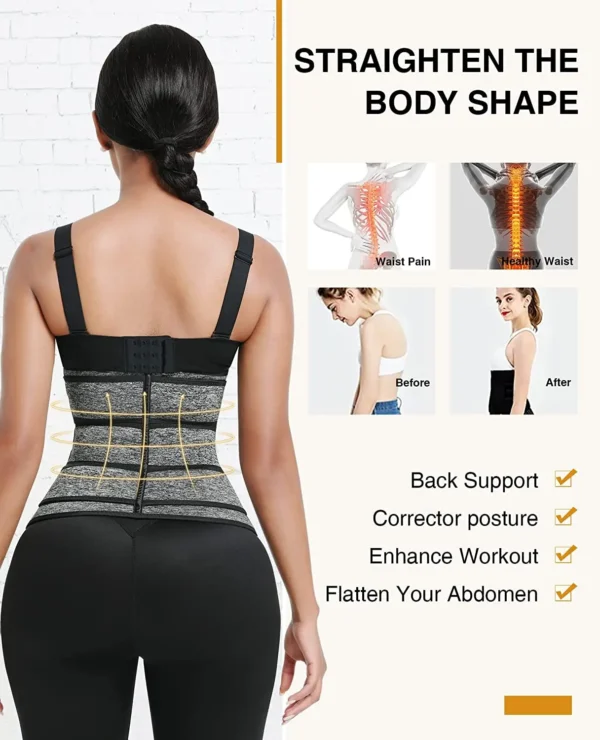 Waist Trainer Belt with 3 Straps & Tummy Control - Image 4
