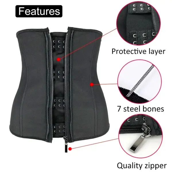 Waist Trainer Belt 100% Latex Rubber Corset Body Shaper - Image 3