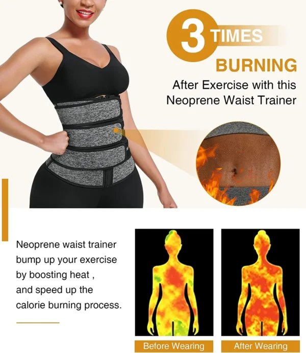 Waist Trainer Belt with 3 Straps & Tummy Control - Image 5