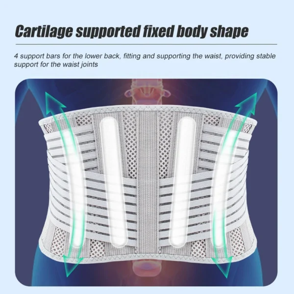 Waist Trainer Belt: Adjustable Back Support Brace - Image 3