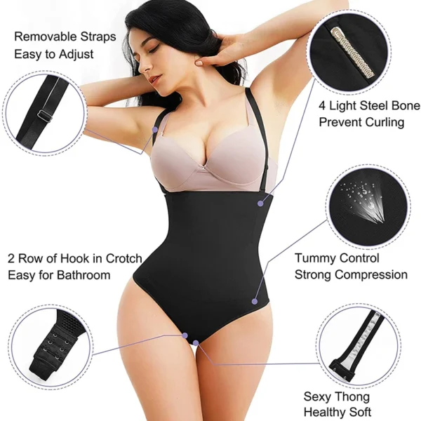 Waist Trainer Belt Bodysuit for Tummy Control - Image 3